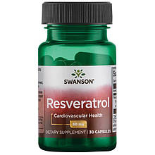 Антиоксидант Ресвератрол, Resveratrol 50 мг, Swanson, 30 капсул
