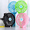 Портативний ручний або настільний міні вентилятор з USB зарядкою Mini Fan білий, фото 5
