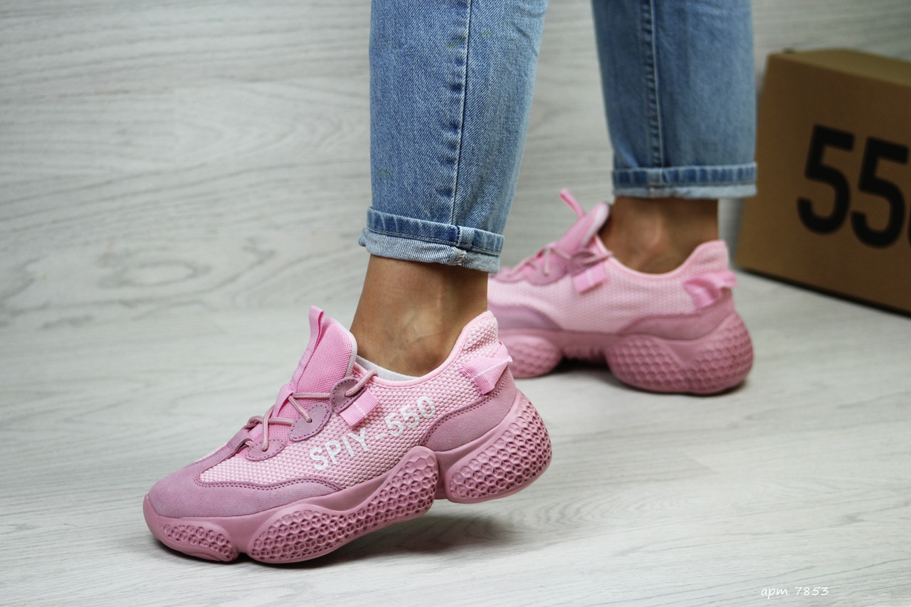 Кросівки жіночі Adidas SPIY-550,рожеві,сітка