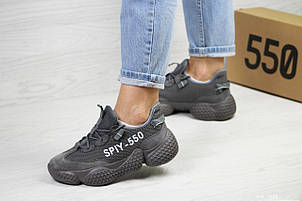Кросівки жіночі Adidas SPIY-550,темно сірі,сітка, фото 2