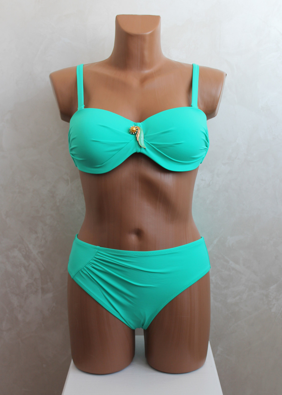 Оптом купальник жіночий 38-46р. №3008 Бірюзовий