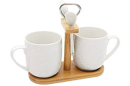 Гуртки на бамбуковій підставці 380 мл