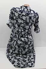 Жіноча штапельна сорочка-плаття в смужку з довгим рукавом оптом Туреччина, фото 2
