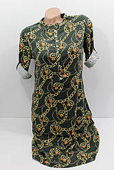 Жіноча штапельна сорочка-плаття в смужку з довгим рукавом оптом Туреччина