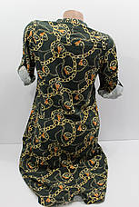 Жіноча штапельна сорочка-плаття в смужку з довгим рукавом оптом Туреччина, фото 3
