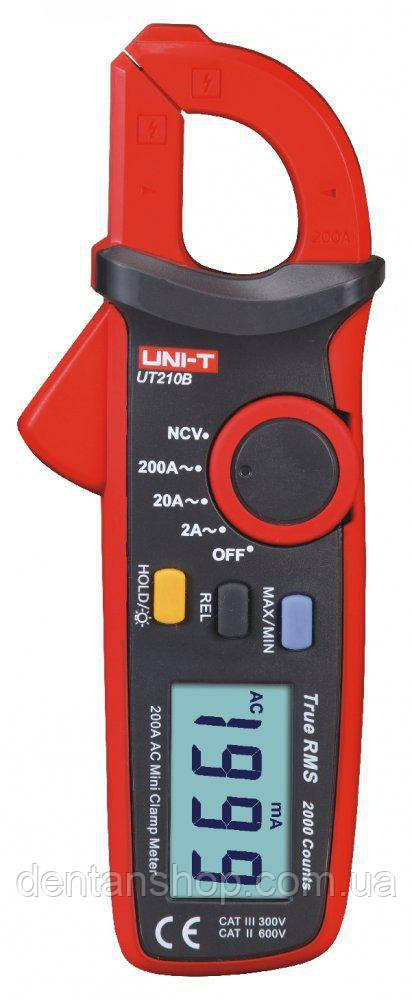 Кліщі струмовимірювальні UNI-T UT210B (UTM 2210B) AC-200A, фото 1