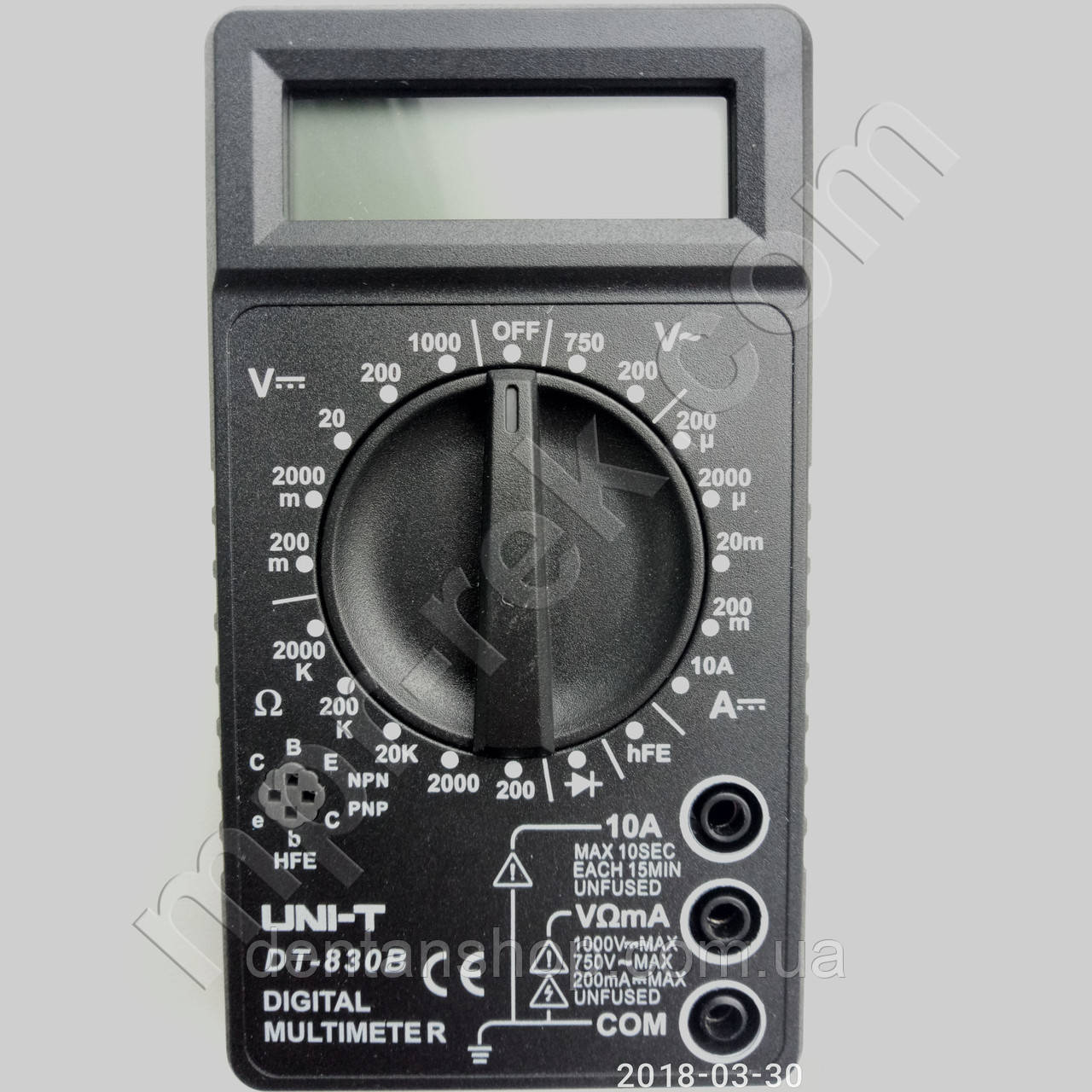Цифровий мультиметр DT830B (до 1000 В, 10 А, 2Мом) виробництва UNI-T
