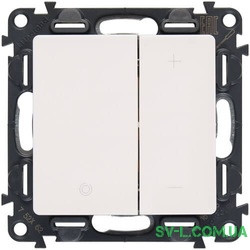 Димер кнопковий 400 W Legrand Valena Life Білий 752062+754890