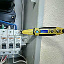 Електронна індикаторна викрутка напруги YINTE YT-0419 (AC/DC 12-240В) з продзвінком, фото 5