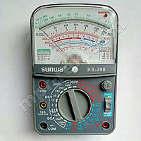 Мультиметр аналоговый SUNWA KS-298 (1200В, 12A, 20МОм, звуковая прозвонка, тест батарей, hFE)