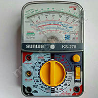 Мультиметр аналоговый SUNWA KS-278 (1200В, 12A, 20МОм, звуковая прозвонка, тест батарей)