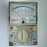 Мультиметр аналоговый SUNWA KS-350 (1000В, DC10A, 20МОм, hFE, тест батарей, Logic test, звуковая прозвонка)