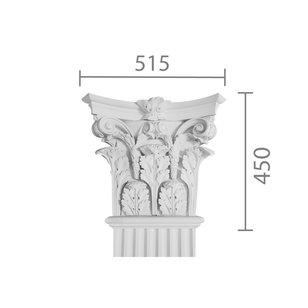 Капітель пілястри, гіпсова капітель кп-23