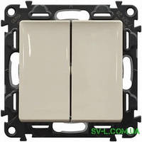 Вимикач 2 кл. Legrand Valena Life Слонова Кістка 752005+755021