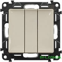 Вимикач 3 кл. Legrand Valena Life Слонова Кістка 752003+755031