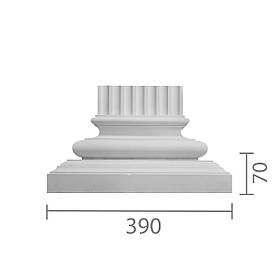 База пілястри з гіпсу, гіпсова база для пілястри б-14