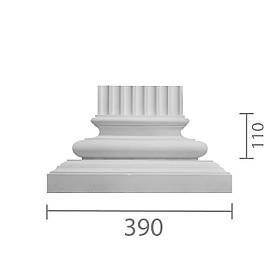 База пілястри з гіпсу, гіпсова база для пілястри б-21