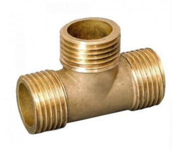 Трійник латунний 1/2"х1/2"х3/4" ННН, фото 1