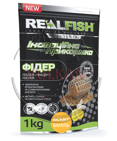 Фидерная підгодовування Real Fish Фідер Бісквіт-ваніль