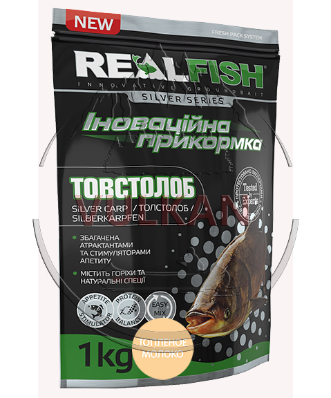 Прикормка Real Fish Толстолоб Пряжене молоко