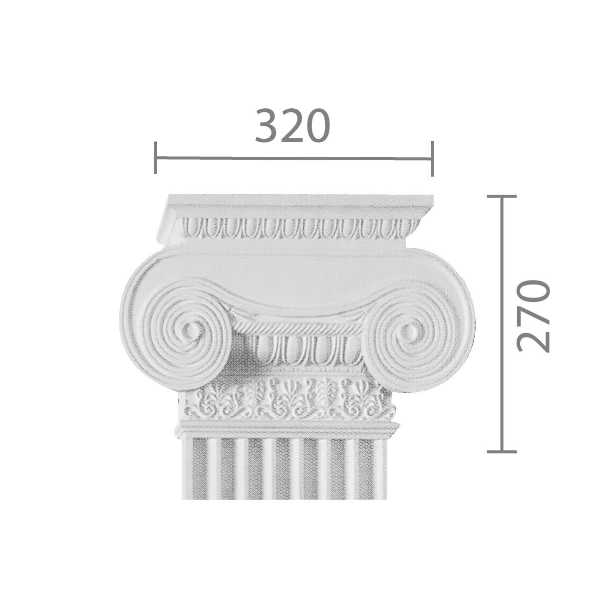 Капітель пілястри, гіпсова капітель кп-69