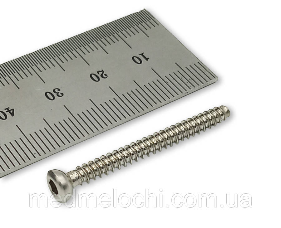 Гвинт кортикальний D=3,5мм, 38мм SS