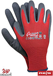Захисні рукавиці виготовлені з нейлону з додатковим покриттям з каучуку RNYLA CS
