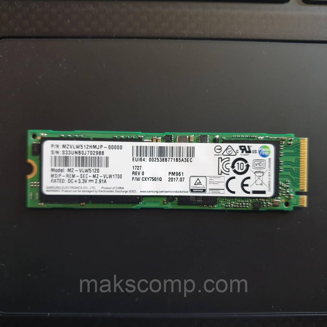 SSD Samsung PM961 512Gb m.2 NVMe PCIe (MZVLW512HEHP)