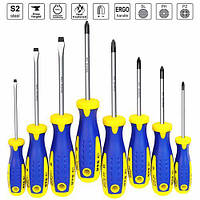 Набір викруток S&R 8шт РН0, РН1, РН2, РZ1, РZ2, SL3, SL5.5, SL6.5.