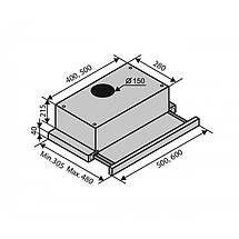 Вытяжка VENTOLUX GARDA 60 INOX (1300) SMD LED, фото 3
