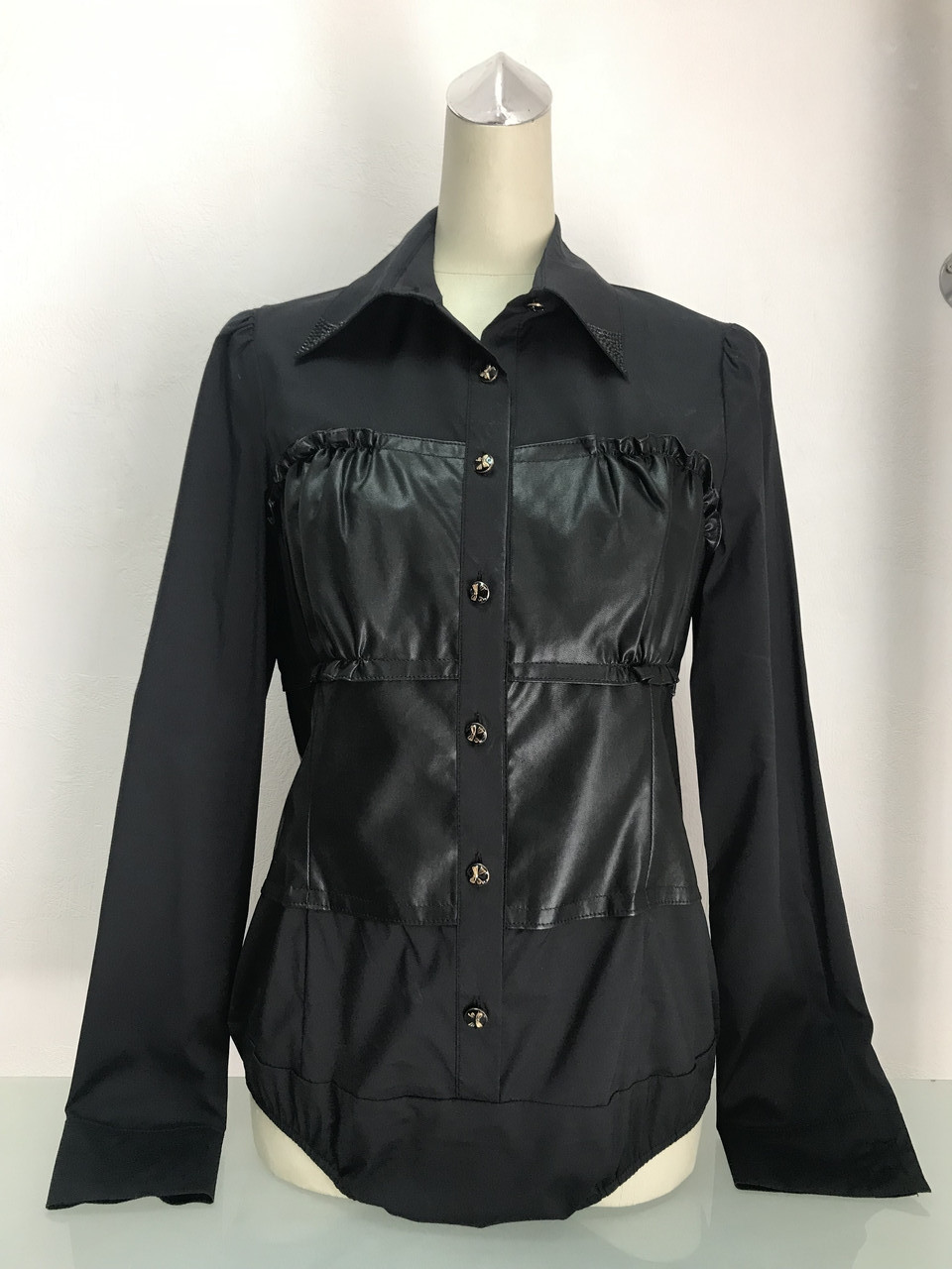 Сорочка блуза комбідрес жіноча чорна