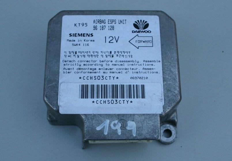 Блок керування подушки безпеки Нексія GM 96187128