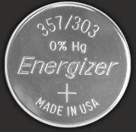 Батарейка Energizer 357/303 Silver Oxide (SR44W), 1.55 V, 1шт