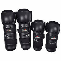 VEMAR S-109 Knee/Elbow Protector Set, Black Комплект мотозащиты (колено/голень + предплечье/локоть)