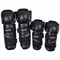 VEMAR S-109 Knee/Elbow Protector Set, Black Комплект мотозахисту (коліно/голень + передпліччя/локоть)