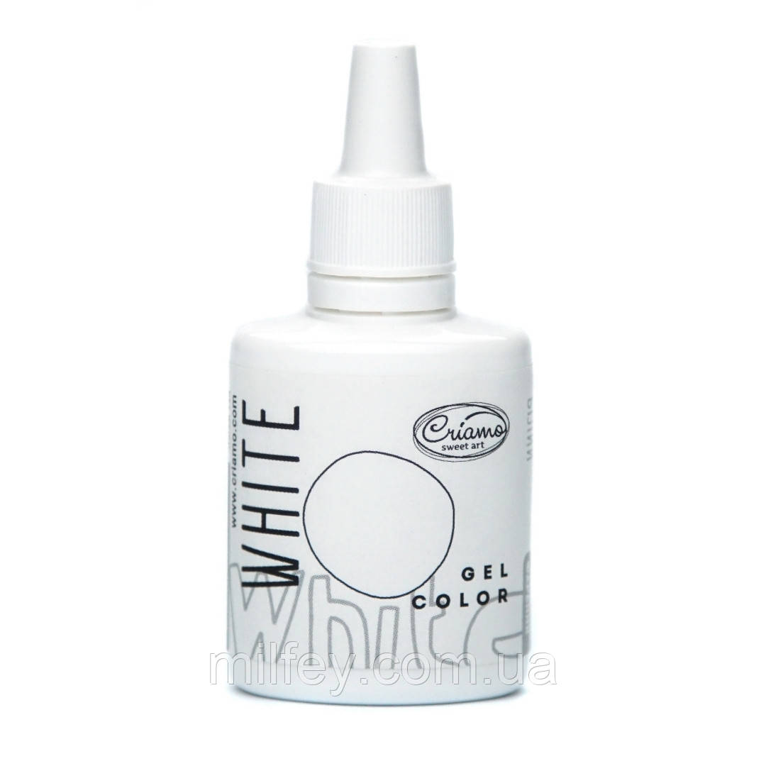 Гелевий Барвник, Criamo, Білий 25 г (термін до 06.2021) УЦІНКА, фото 1