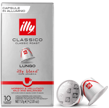 Nespresso капсули illy Classico Lungo 5 Неспресо 10 шт Італія Іллі