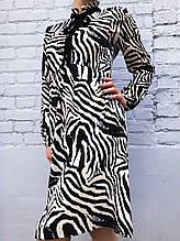 Плаття жіноче Зебра довгий рукав