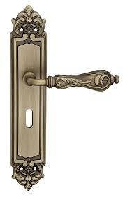 Дверна ручка на планці Fimet 147 Flora PZ 85мм F43 Бронза матова