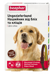 Нашийник для собак від бліх і кліщів коричнево-жовтий, 65 см Beaphar
