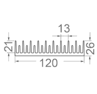 120x26 / 3 метри / Радіаторний профіль