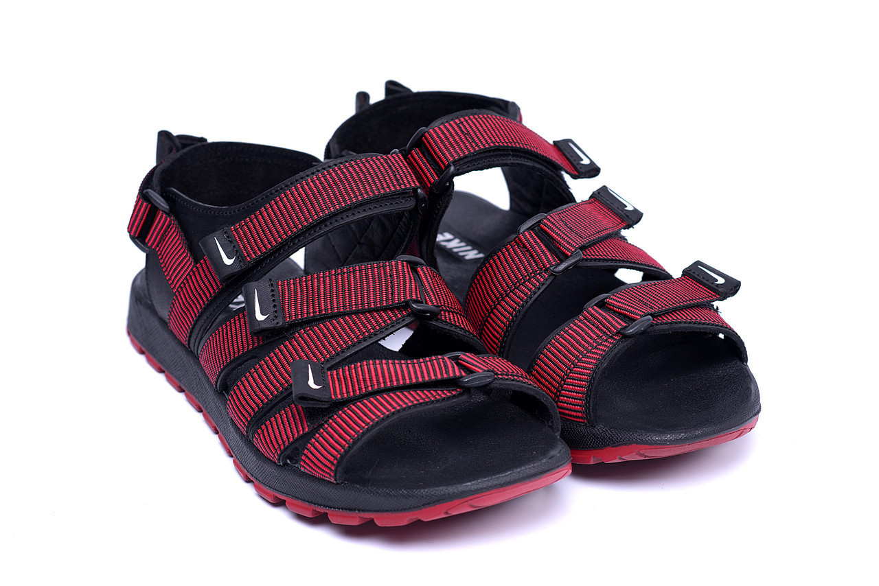 Чоловічі шкіряні сандалі   Nike Summer life red червоні