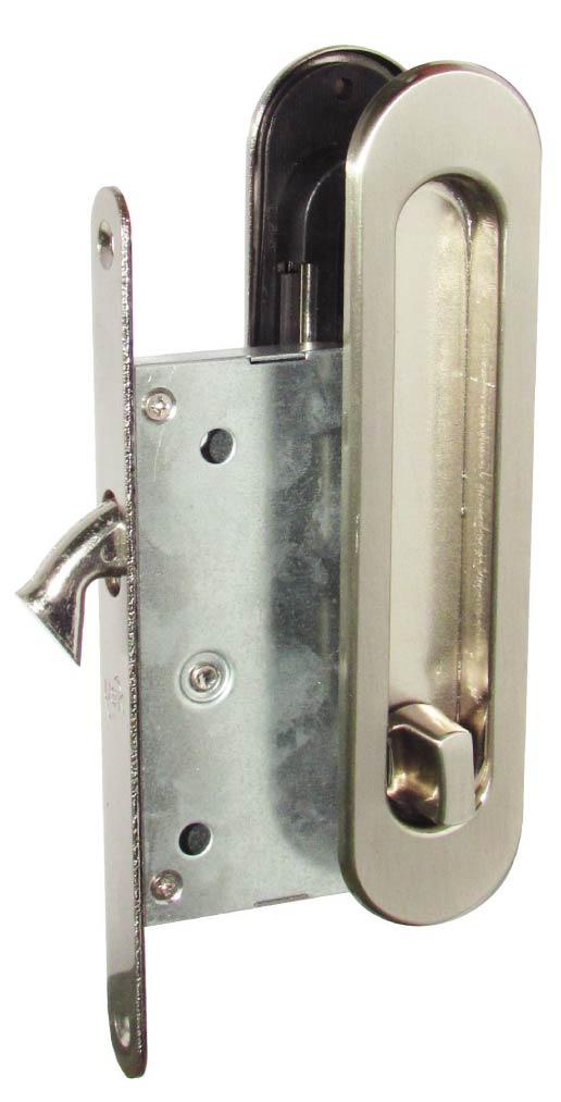 Ручки для розсувних дверей з замком I-05 Нікель, фото 1