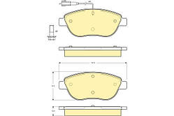 Гальмівні колодки (137x57.3x18.4) Fiat DOBLO 01-/10- PROTECHNIC PRP0271