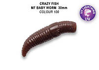 Силикон CrazyFish MF Baby Worm 1.2" плавающий 100 3.0см 12шт