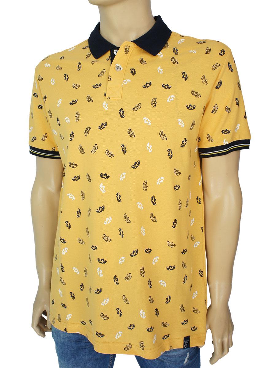 Чоловіча стильна теніска Fabiani 23020 K.Yellow в жовтому кольорі, фото 1