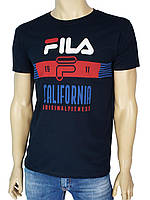 Стильная мужская футболка FILA 0025 Lacivert с принтом