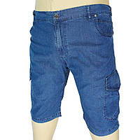 Джинсовые мужские шорты Dekons 2374 Blue в большом размере