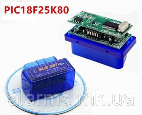 Діагностичний сканер ELM327mini bluetooth Версія 1.5. PIC18F25K80, фото 1