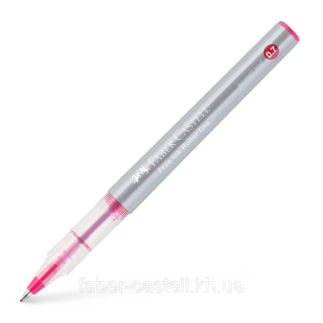Ручка-ролер Faber-Castell Free Ink rollerball, колір чорнила темно-червоний, 0,7 мм, одноразова, 348126